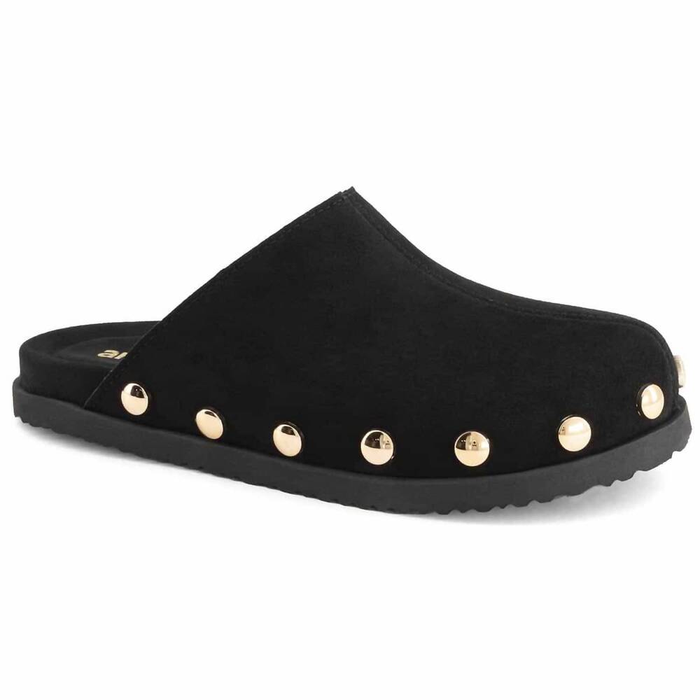 NEW ANDREA women's suede slip-on clog in black